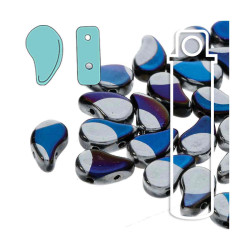 Paisley Duo 8X5mm Jet Blue Moon Big Dot-22Gm/Tb