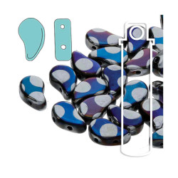 Paisley Duo 8X5mm Jet Blue Moon Dot - 22Gm
