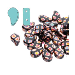 Paisley Duo 8X5mm Jet Ab Sliperit Cube -100Gm/Bg