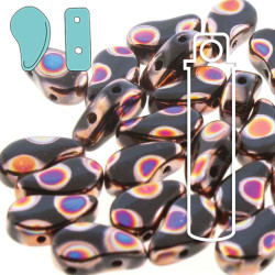 Paisley Duo 8X5mm Jet Full Sliperit Dot -Aprx 22Gm/Tb