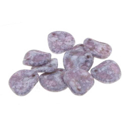 Petal 14X13mm White Terracotta Copper-50Bds/St 3St/Bg