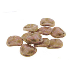 Petal 14X13mm White Senegal Purple-50Bds/St 3St/Bg