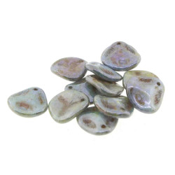 Petal 14X13mm White Trvrtn Blue-50Bds/St 3St/Bg