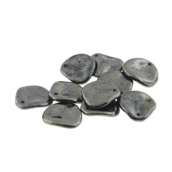Petal 14X13mm Jet Hematite-50Bds/St 3St/Bg