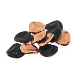 Petal 14X13mm Jet Capri Gold-50Bds/St 3St/Bg