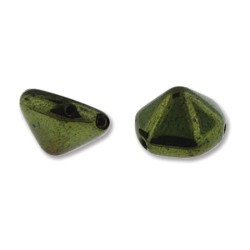 Pyramid Hex 2Hl 12mm Jet Red Lstr-12Bds/St-5St/Bg