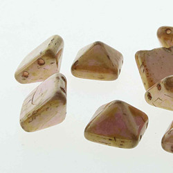 Pyramid Stud 12mm White Travertine Red -12Bds/ St- 10St/Bg Pyramid Stud 12mm White Travertine Red -12Bds/ St- 10St/Bg