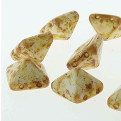 Pyramid Stud 12mm White Picasso-12Bds/ St- 10St/Bg Pyramid Stud 12mm White Picasso-12Bds/ St- 10St/Bg