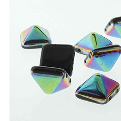 Pyramid Stud 12mm Jet Vitrail-12Bds/ St- 10St/Bg Pyramid Stud 12mm Jet Vitrail-12Bds/ St- 10St/Bg