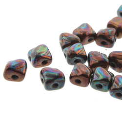 2 Hole Silky 5mm Jet Iris Luster 40Bd/St 6St/Bg