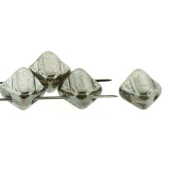 2 Hole Silky 6mm Crystal Fll Chrom-40Bd/St-6St/Bg
