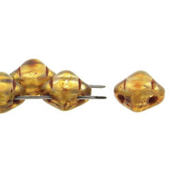 2 Hole Silky 6mm Crystal Trvrtne-40Bds/St-6St/Bg