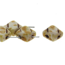 2 Hole Silky 6mm Chalk Trvrtin-40Bds/St-6St/Bg