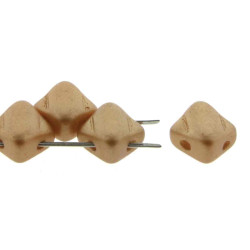 2 Hole Silky 6mm Pastel Amber -40Bds/St-6St/Bg