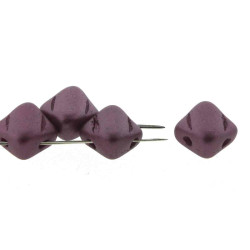 2 Hole Silky 6mm Pastel Burgundy -40Bds/St-6St/Bg