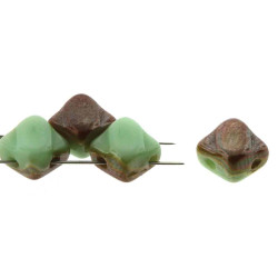 2 Hole Silky 6mm Jade Opq Aprict Dk-40Bd/St-6St/Bg
