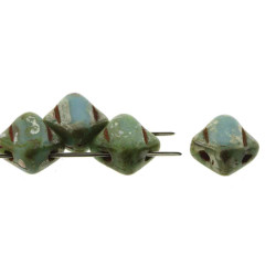 2 Hole Silky 6mm Turquois Blu/Picaso 40Bd/St-6St/Bg