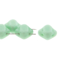 2 Hole Silky 6mm Trquoise -40Bds/St-6St/Bg