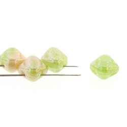 2Hl Silky 6mm Olive/Beige Luster 40Bd/St 6St/Bg