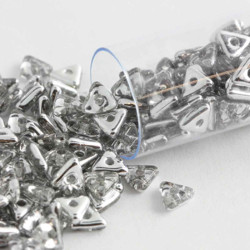 Tri Beads 4.6X1.3mm Crystal Labrador-Apprx 9Gm/Tb
