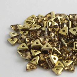 Tri Beads 4.6X1.3mm Rosaline Amber -50 Gm Bag