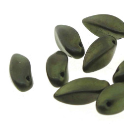 Twist 6X12mm Jet Mat/ Red Luster-25Bds/St- 6St/Bg