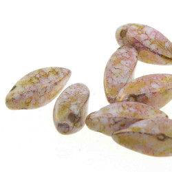 Twist 6X12mm White Senegal Purple -25Bds/St- 6St/Bg