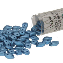 Wave 3X7mm Metal Matt Blue-Aprx 8.5Gm/Tb