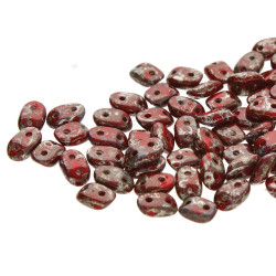 Wave 3X7mm Opaque Coralred Picasso-50Gm/Bg